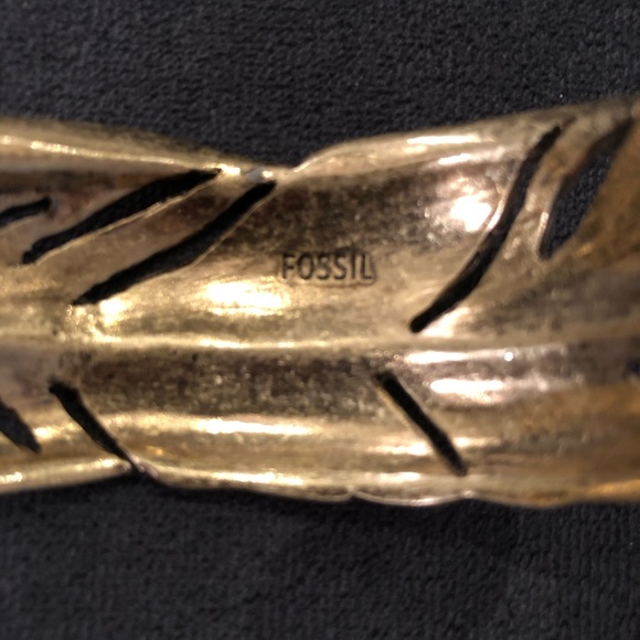 Fossil Gold Leaf Cuff Bracelet - Picture 3 of 3